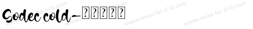 Godec cold字体转换